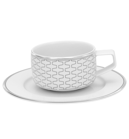 Taza de Vidrio Gourmet Grande con Plato - Foodness - Café Caribe