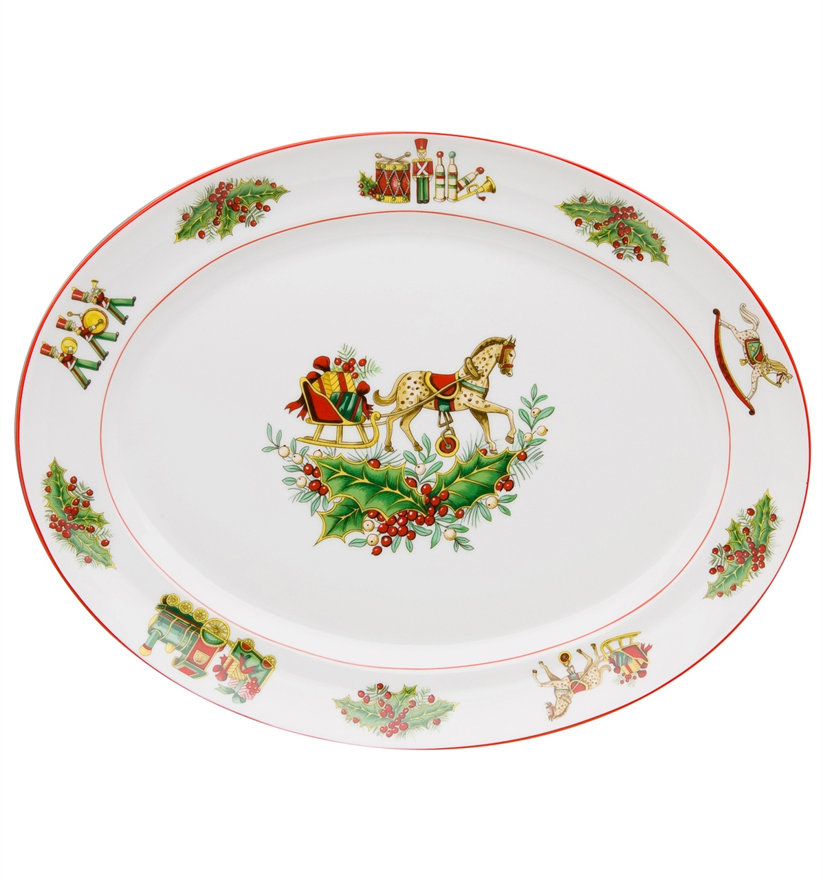oval christmas plates