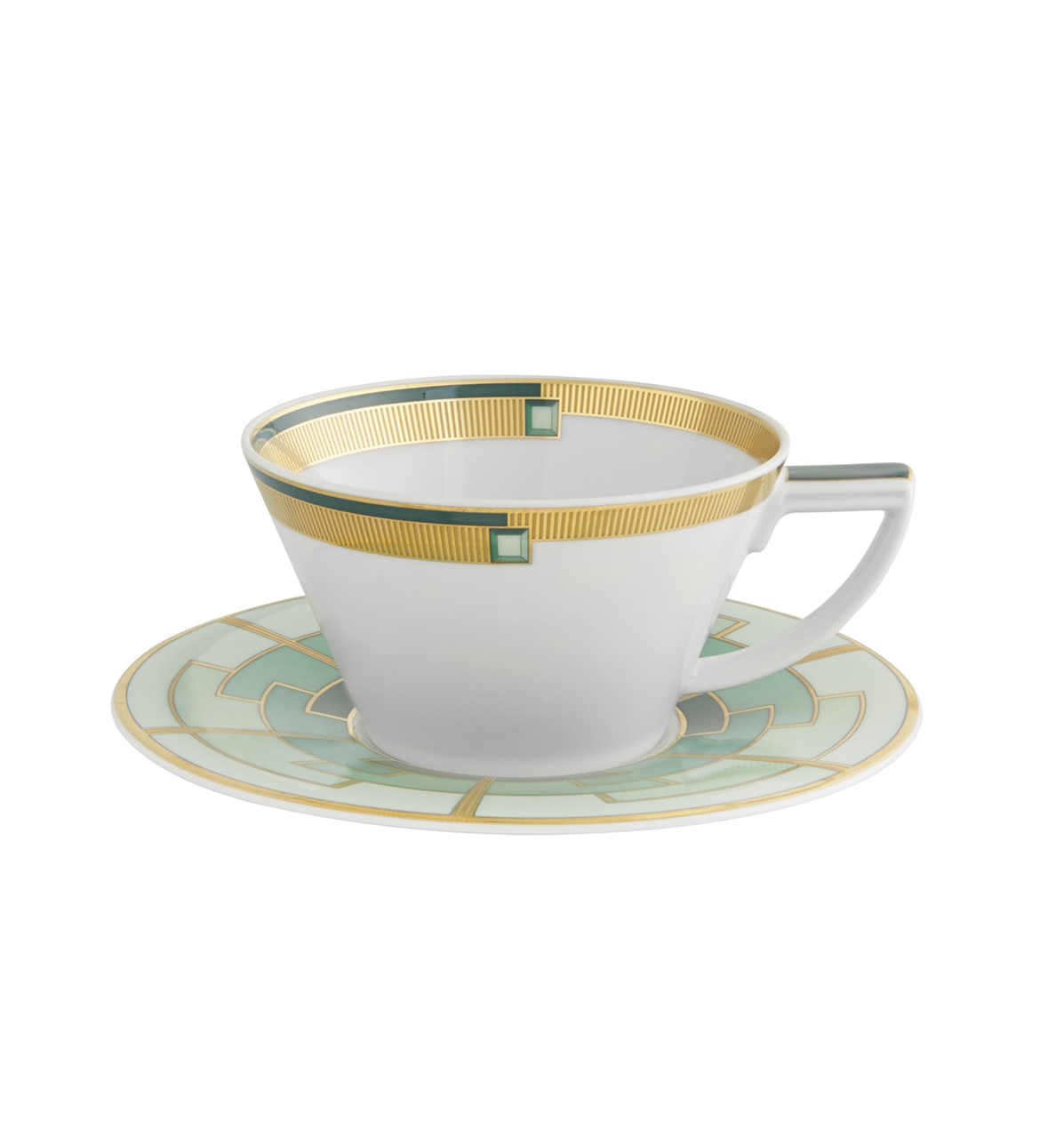Vista Alegre, Emerald - Tea Cup with Saucer