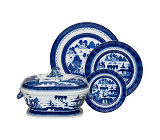 Plato Pan Blue Canton Vista Alegre