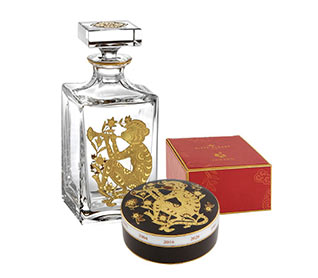 Whisky Decanter with Gold Dragon Golden | Vista Alegre