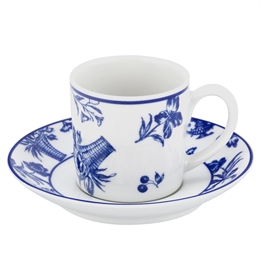 Chintz Azul - Taza De Café C/Platillo