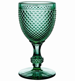 Bicos Verde - Set with 4 White Wine Goblets Green