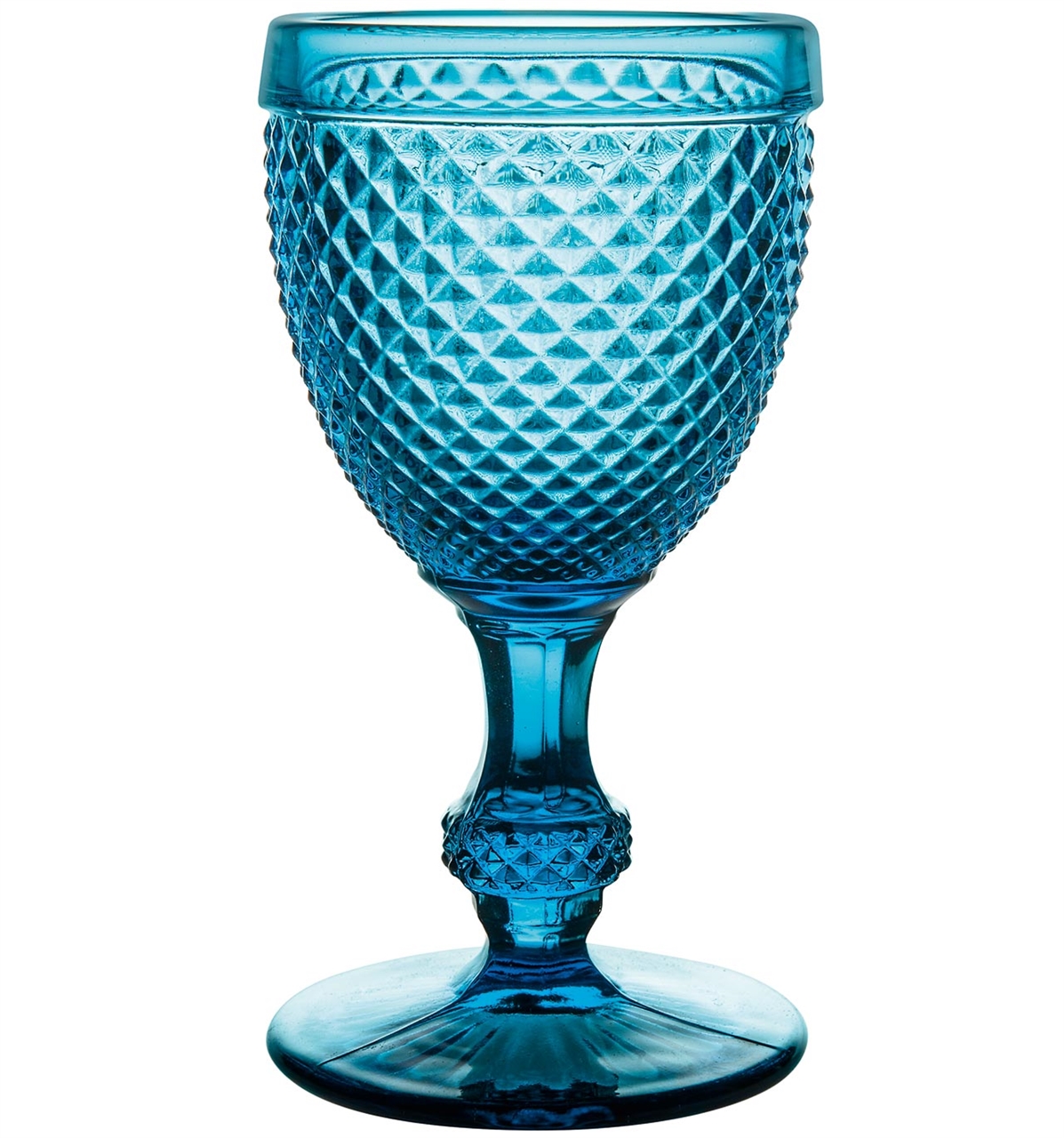 Set with 4 Water Goblets Blue Bicos Azul | Vista Alegre