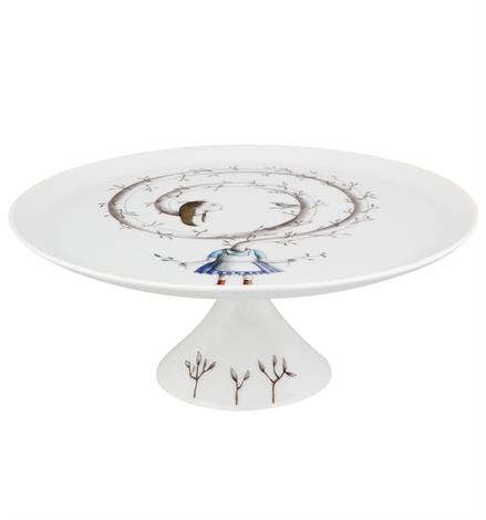 Set Small Footed Cake Plate & 4 Plates Tea With Alice | Vista Alegre