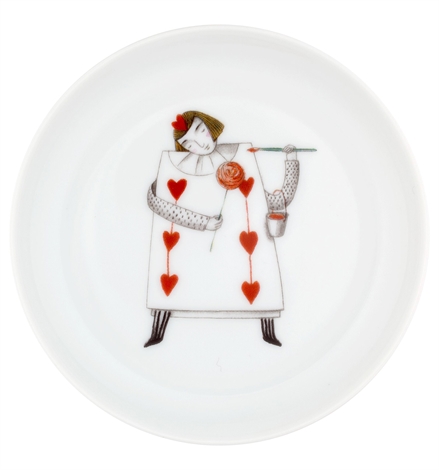 Set Small Footed Cake Plate & 4 Plates Tea With Alice | Vista Alegre