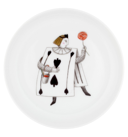 Set Small Footed Cake Plate & 4 Plates Tea With Alice | Vista Alegre