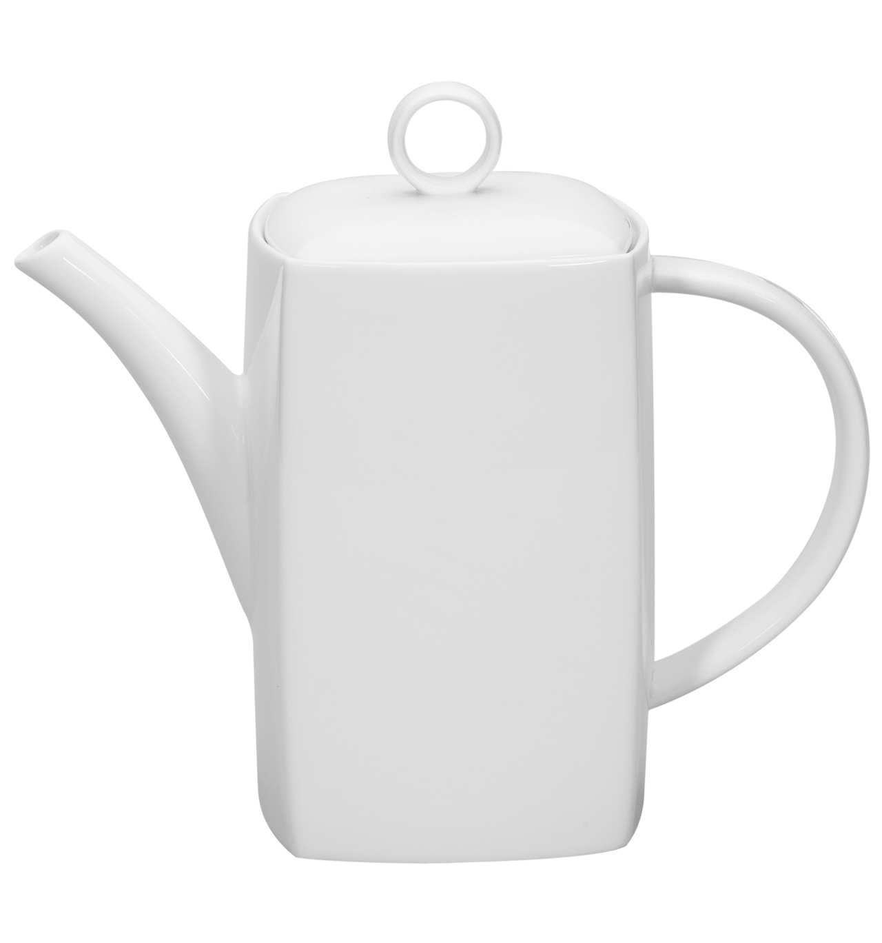 BonJour Wayfarer Ceramic Coffee Pot, 34 Ounce, Matte White